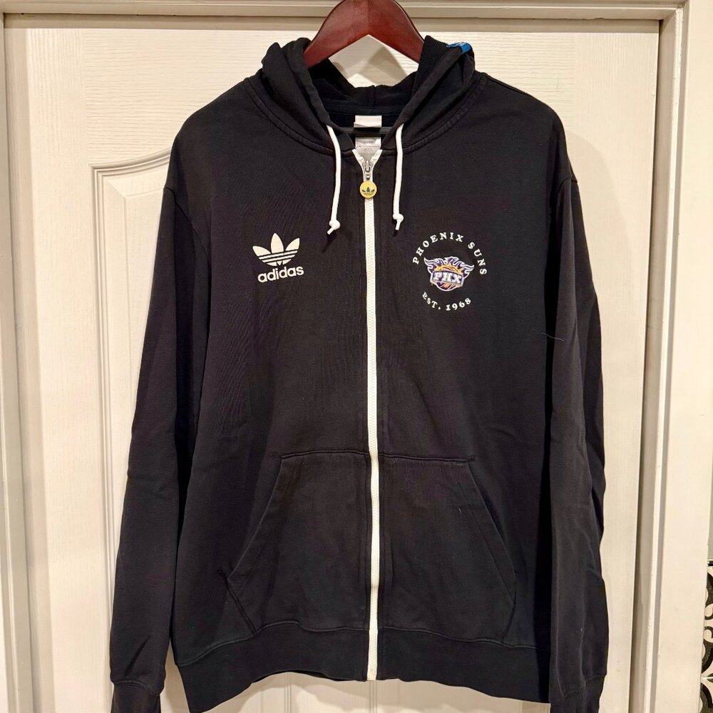 Vintage Phoenix Suns adidas Full-Zip Hoodie, Black, Men's XL